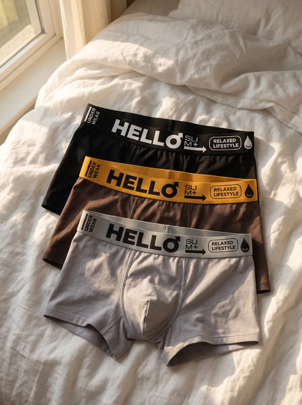 Hello Slim pamuklu erkek boxer — günlük yaşam