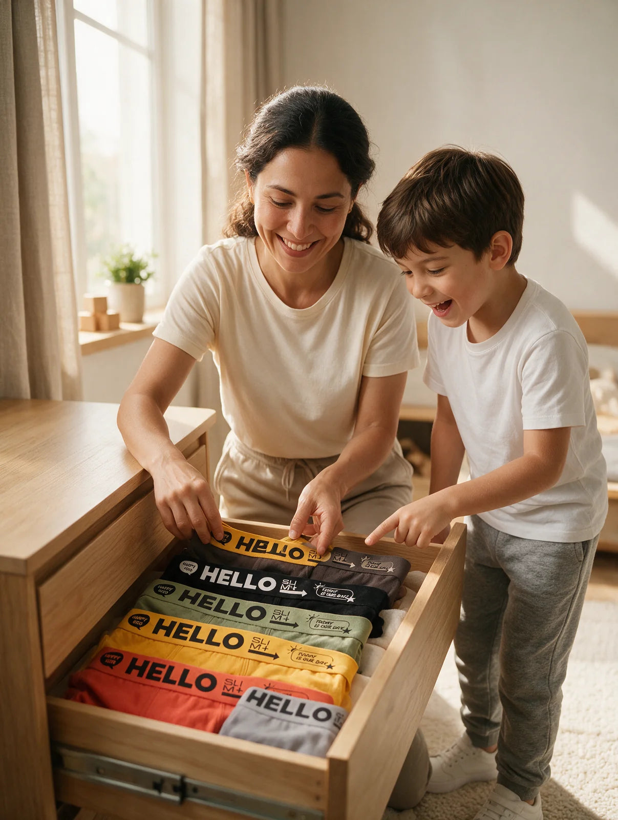 Hello Slim Kids çocuk boxer — çekmece düzeni