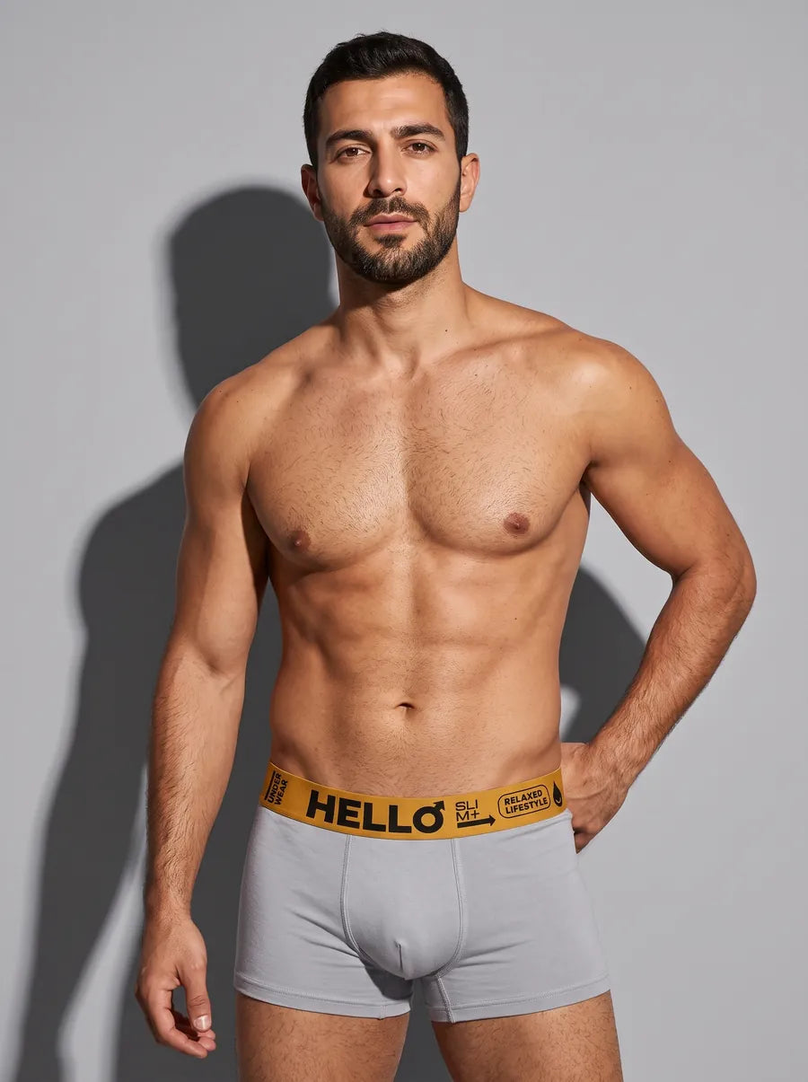 Hello Slim pamuklu erkek boxer — günlük yaşam