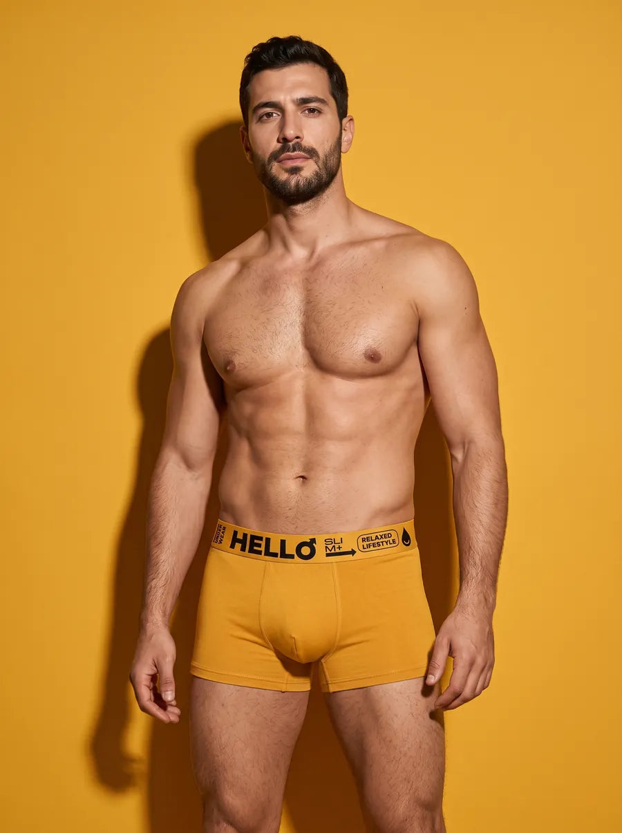 Hello Slim pamuklu erkek boxer — günlük yaşam
