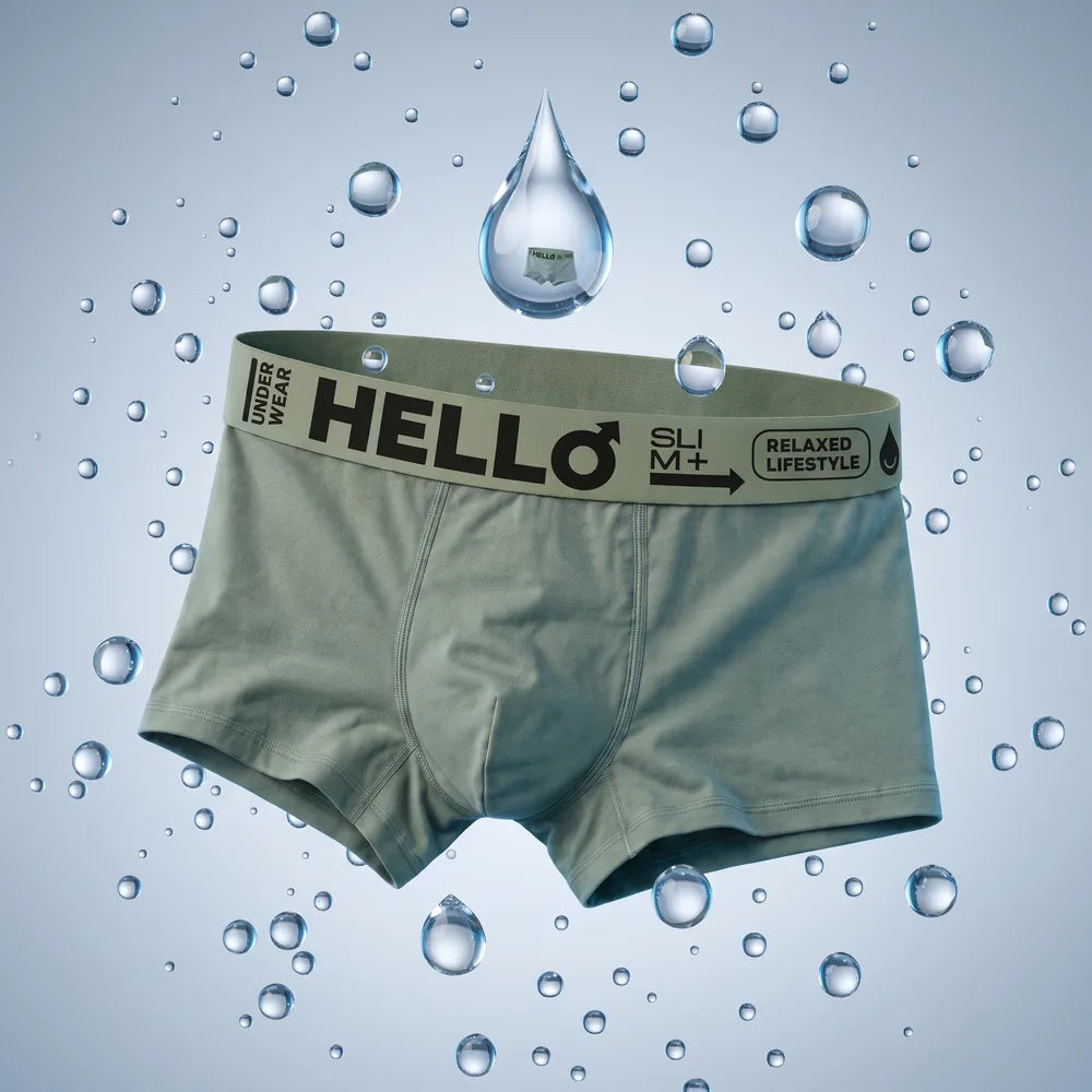 Hello Slim erkek boxer — hızlı kuruyan pamuklu kumaş