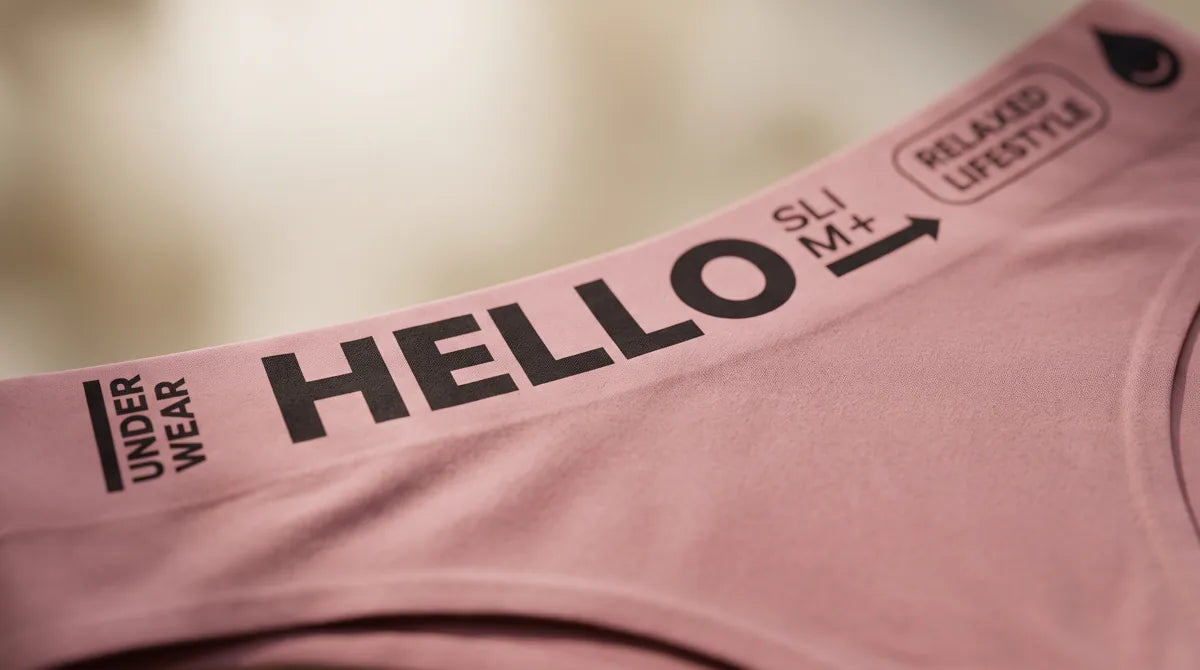Hello Slim kadın cheeky marka bel lastiği baskı makro