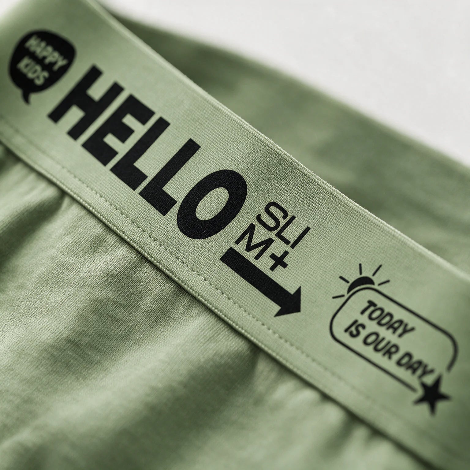 Hello Slim Kids çocuk boxer — yumuşak dokuma lastik detayı