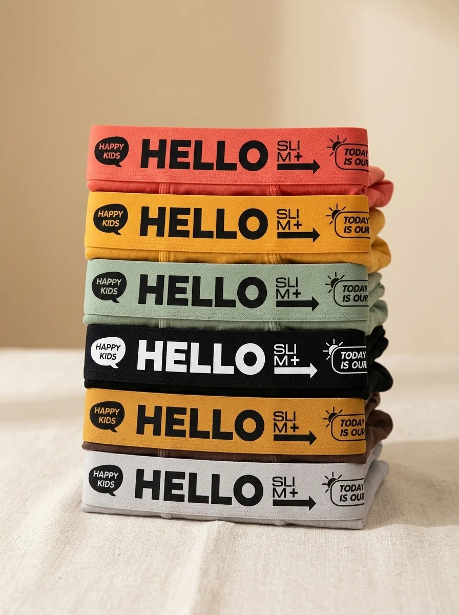 Hello Slim Kids 6'lı çocuk boxer seti — 6 adet katlı