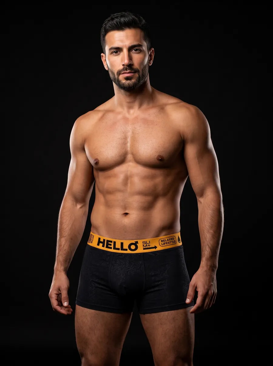Hello Slim pamuklu erkek boxer — günlük yaşam