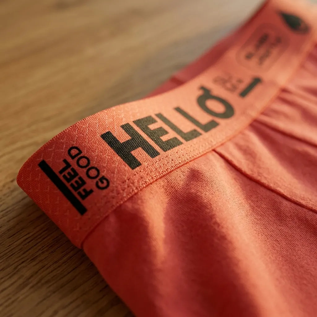 Hello Slim boxer 3,7 cm dokuma lastik yakın çekim